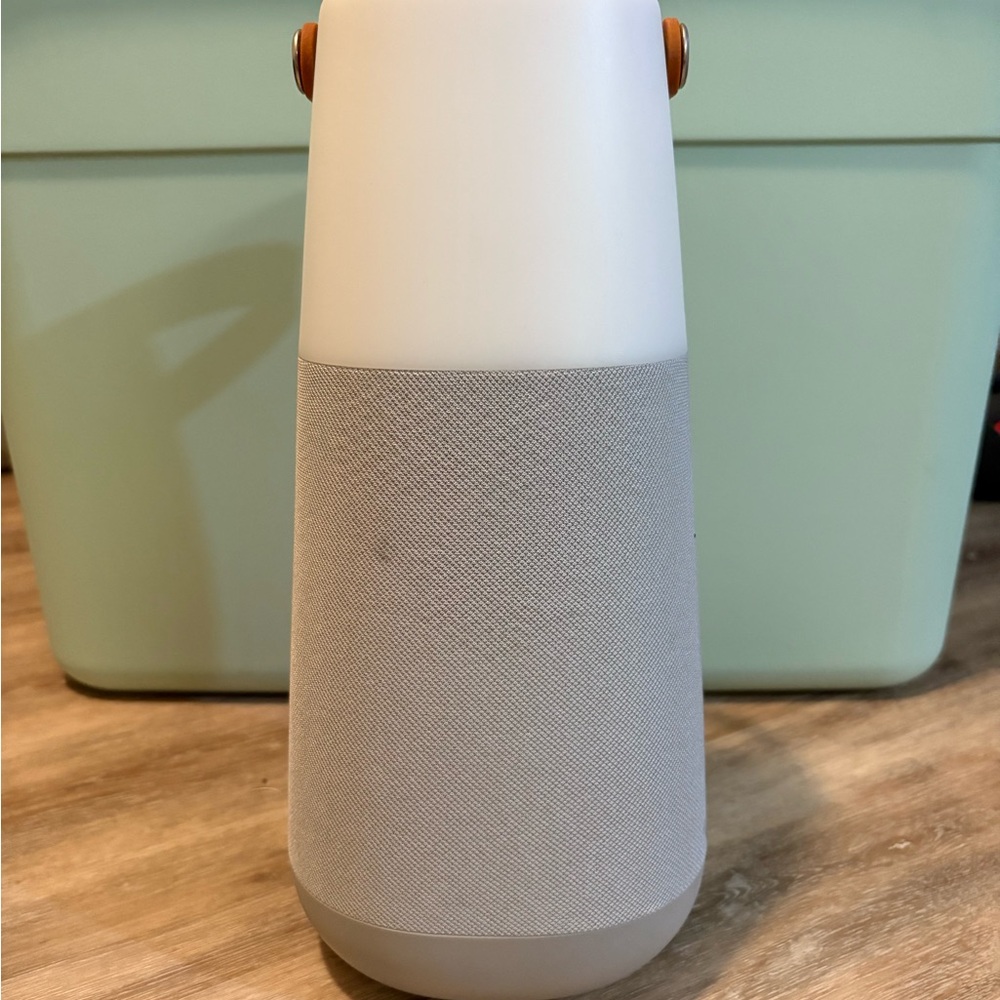Gray and White Portable Speaker ion bright max